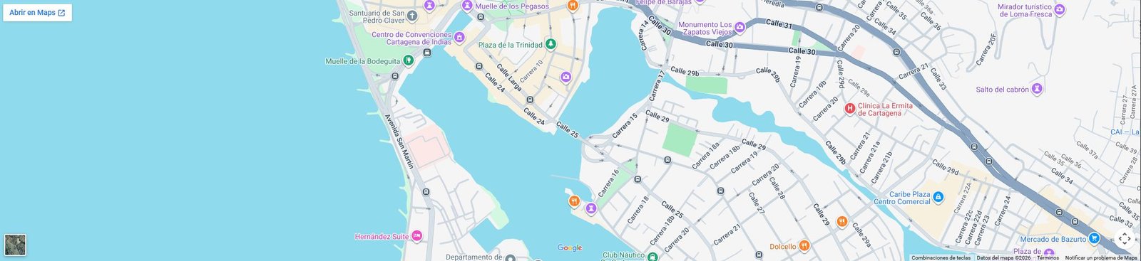 Mapa de la ubicación de la oficina administrativa en Cartagena